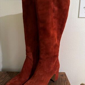 Sam Edelman Rust Suede Tall Boots